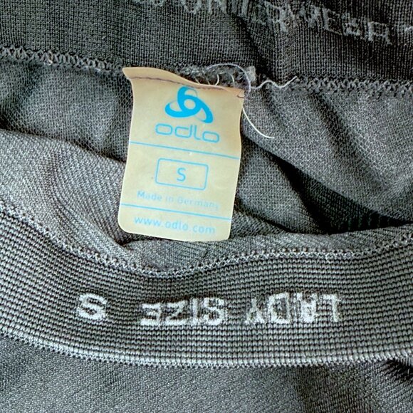 Odlo Base Layer Pants Womens S Black Compression Running Leggings Stretch - Picture 2 of 12